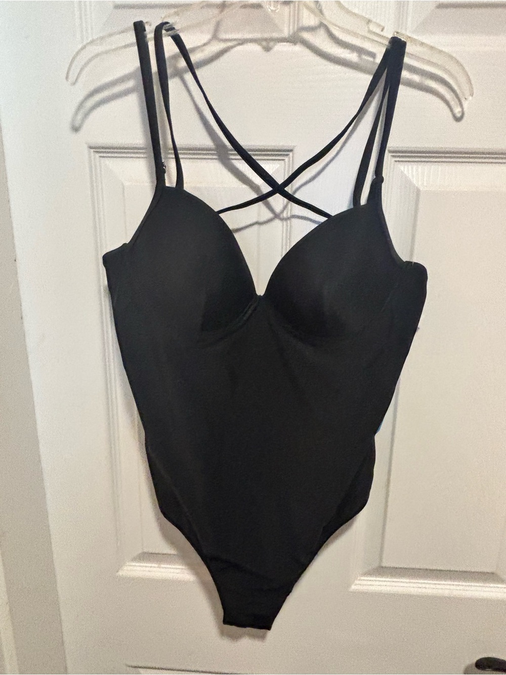 Cupshe Black Strappy Crisscross Bodysuit